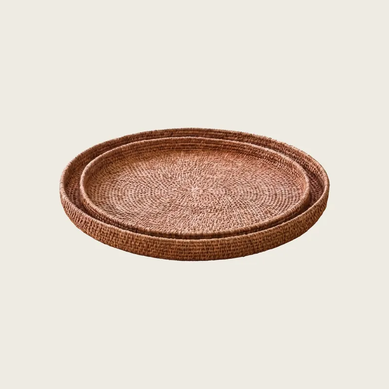 Hydra Woven Seagrass Tray, Set of 2 - Be Home