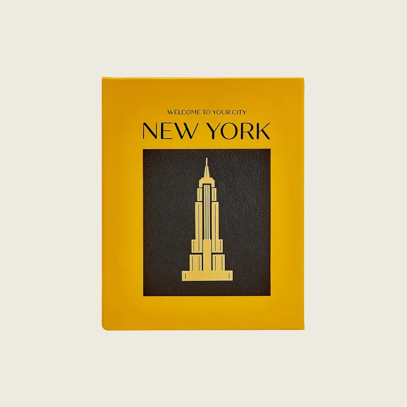 Trope New York Leather Bound Book - Graphic Image