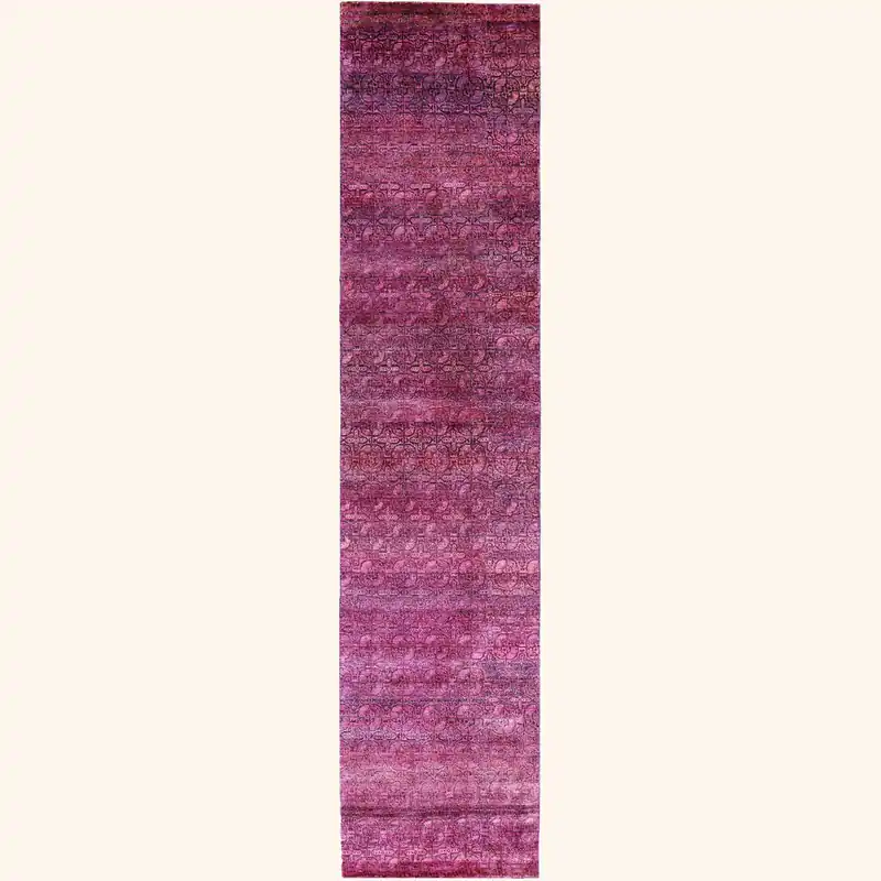 Purple Alchemy Transitional Silk Runner - 3' x 14'