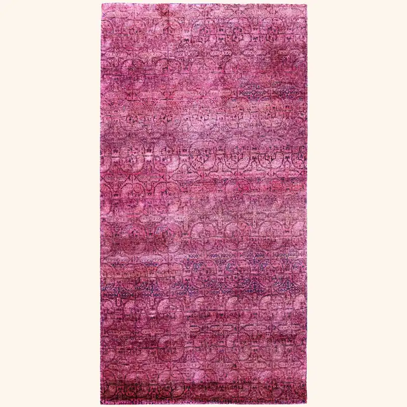 Purple Alchemy Transitional Silk Rug - 3' x 5'11"