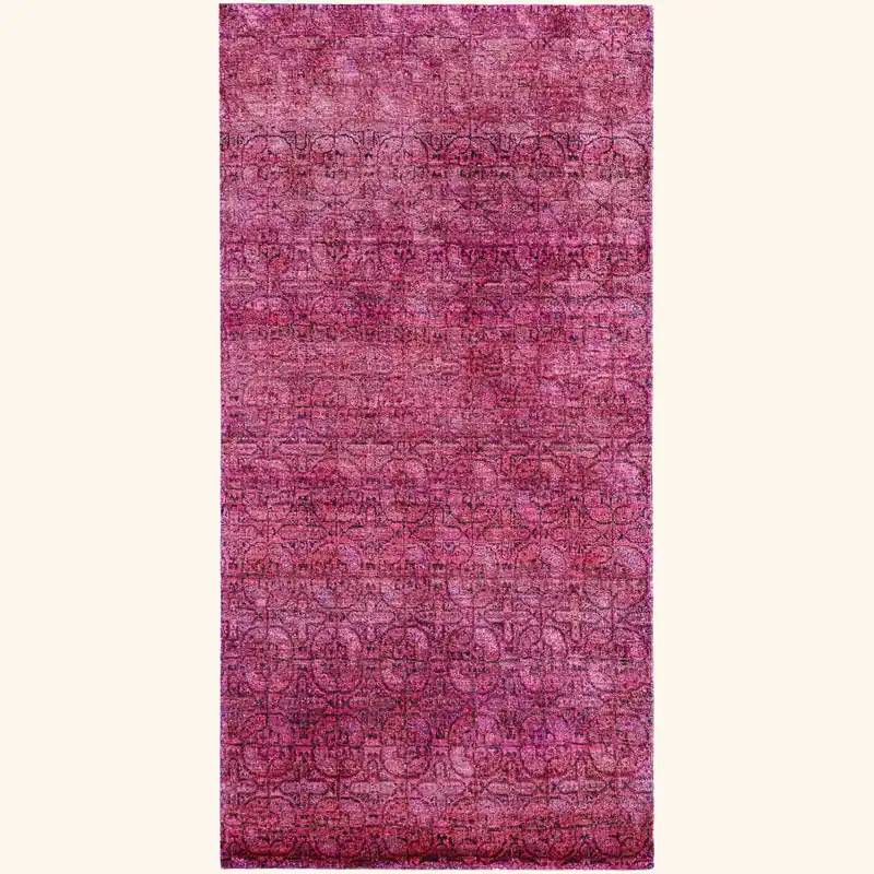 Purple Alchemy Transitional Silk Rug - 3' x 6'1"