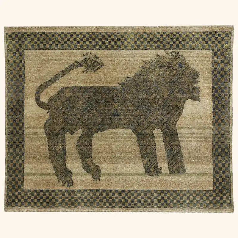 Brown Alchemy Transitional Wool & Silk Blend Rug - 5'11" x 4'10"
