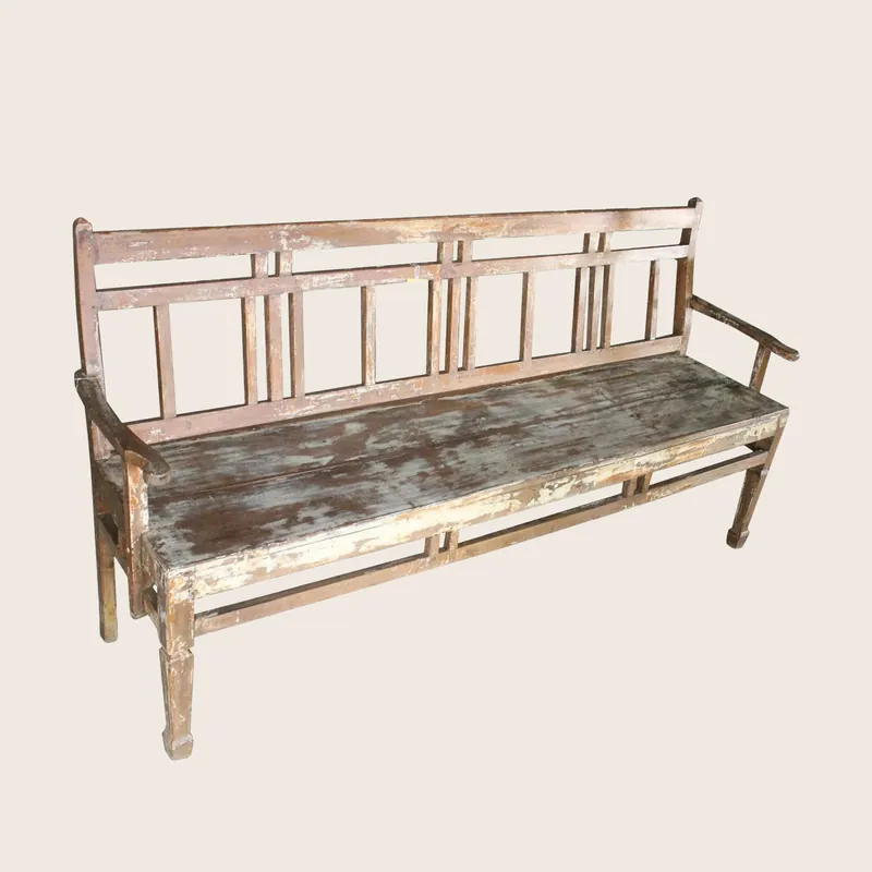 Vintage Distressed Antique Bench - Golden Oldies