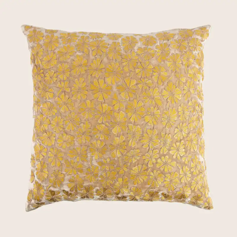 Dya Silk Velvet Pillow, Oyster - Anke Drechsel