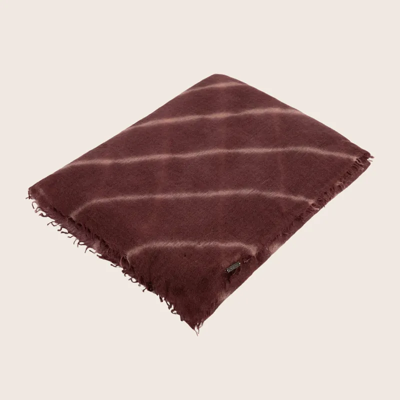 Souffle Semi Felted Tie Dye Cashmere Throw - Mirror in the Sky