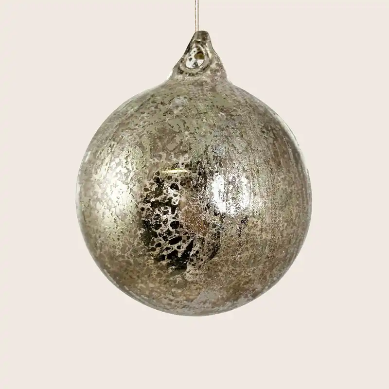 Sugared Line Glass Ball Ornament - Shishi