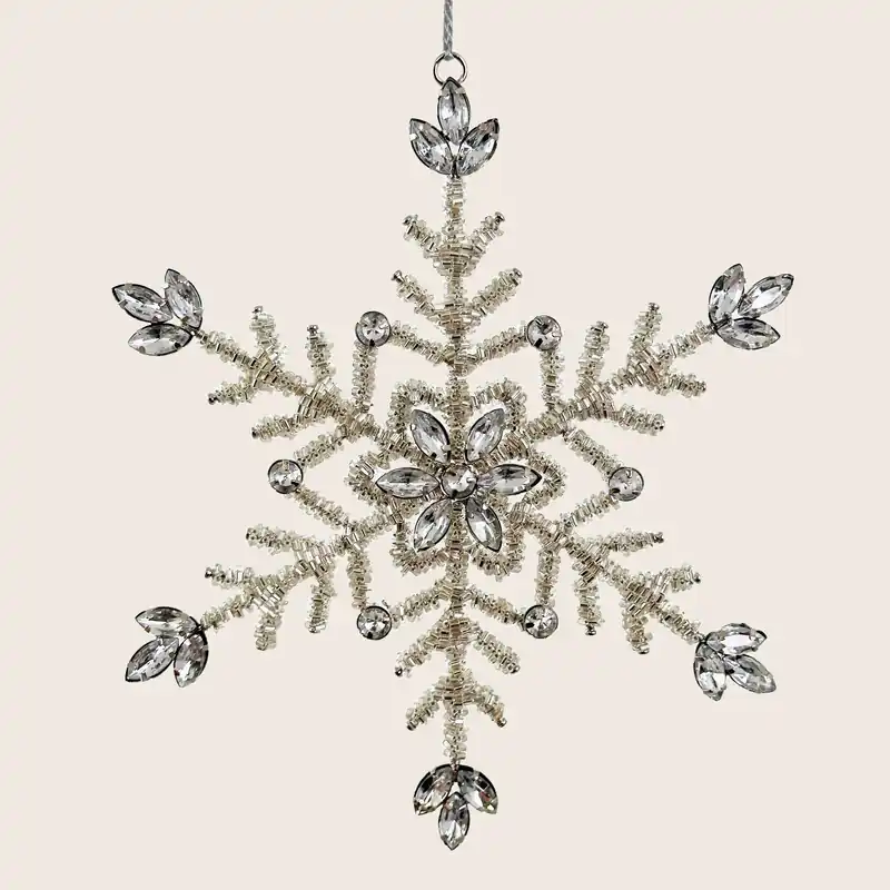 Glass Bead Snowflake Ornament - Shishi