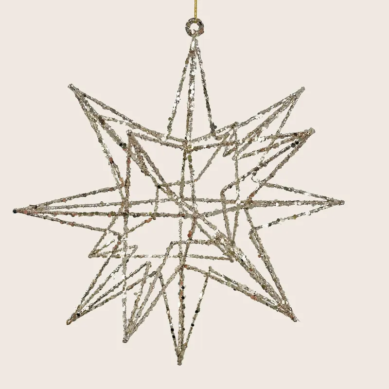 Wire Sequins Star Ornament - Shishi