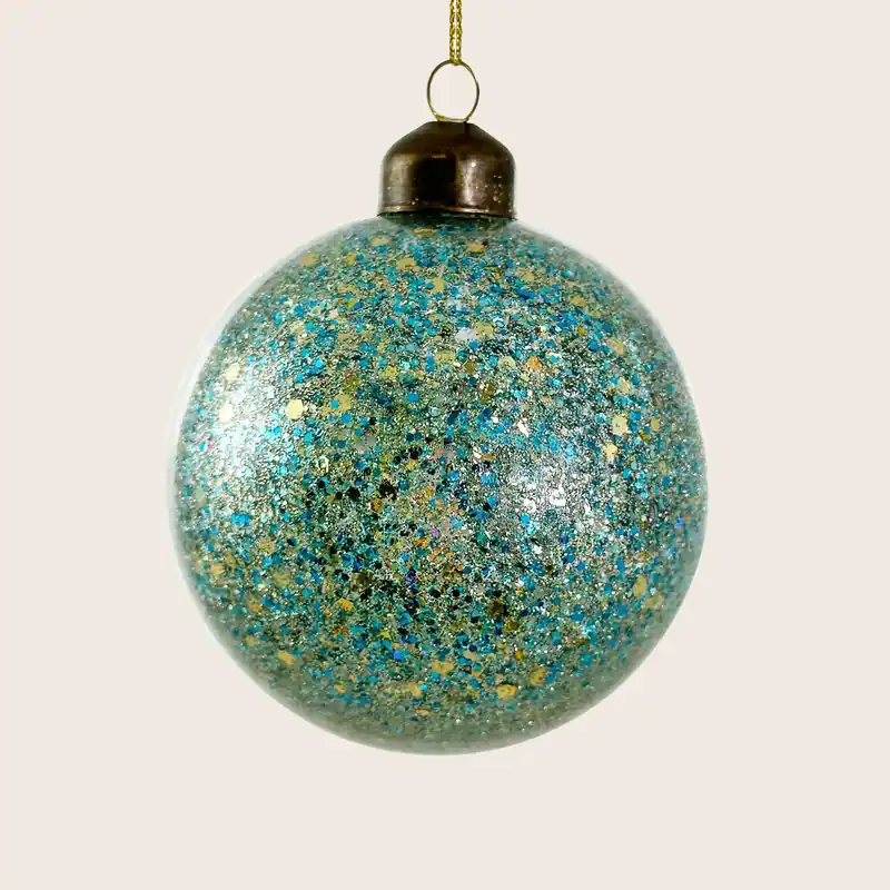 Glitter Sequin Glass Ball Ornament - Shishi
