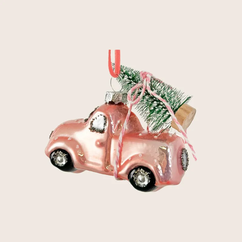 Glass Car with Tree Ornament - Shishi