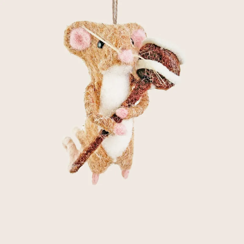 Mouse with Candy Ornament - Shishi