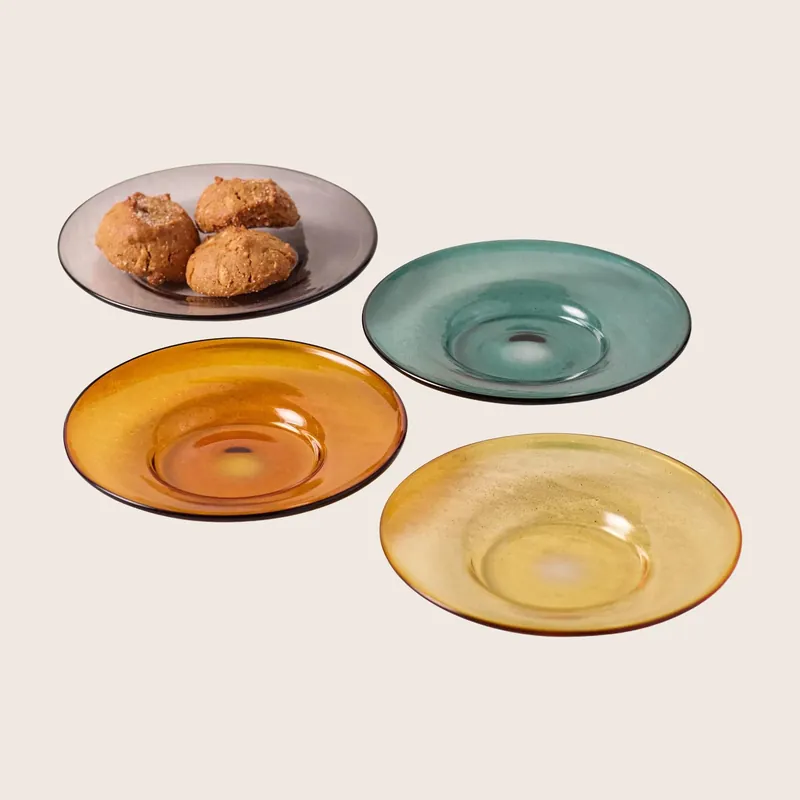 Niko Glass Plates, Set of 4 - Be Home