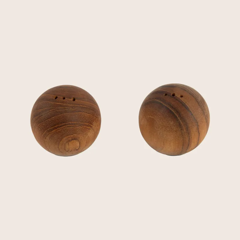 Teak Salt & Pepper Shaker Set - Be Home