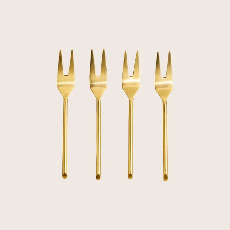 Thin Gold Small Forks, Set of 4 - Be Home