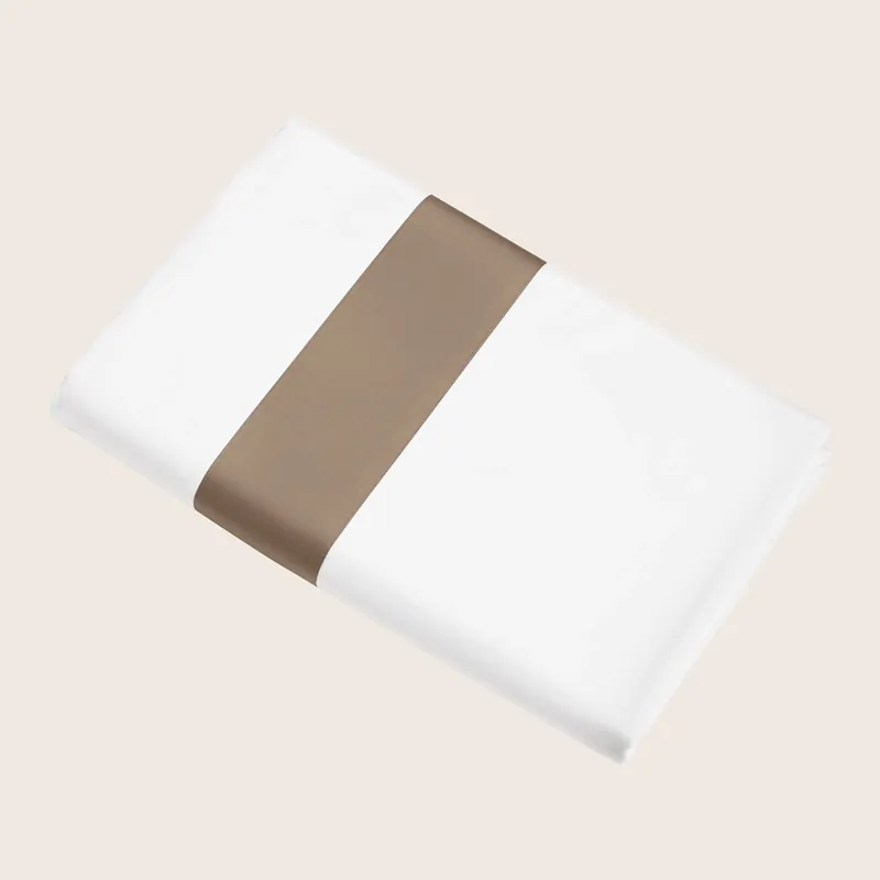 Aida Sheets & Pillowcases, White/Brown - Signoria Firenze (Leased)