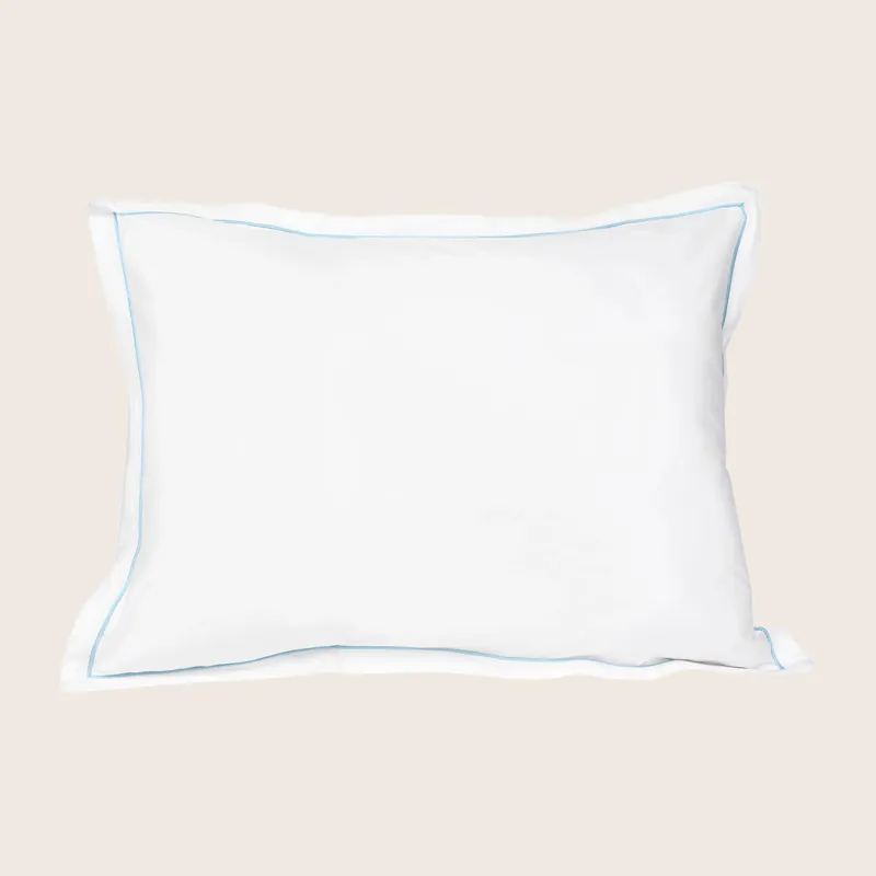 Luce Duvet & Sham, White/Cerulean Blue - Signoria Firenze (Leased)