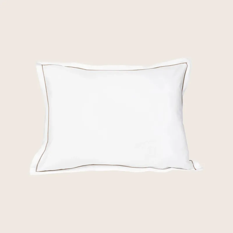 Luce Duvet & Sham, White/Brown - Signoria Firenze (Leased)