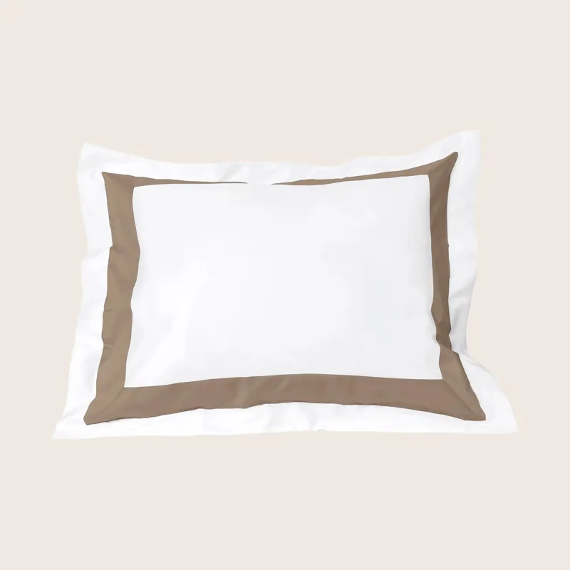 Aida Duvet & Sham, White/Brown - Signoria Firenze (Leased)