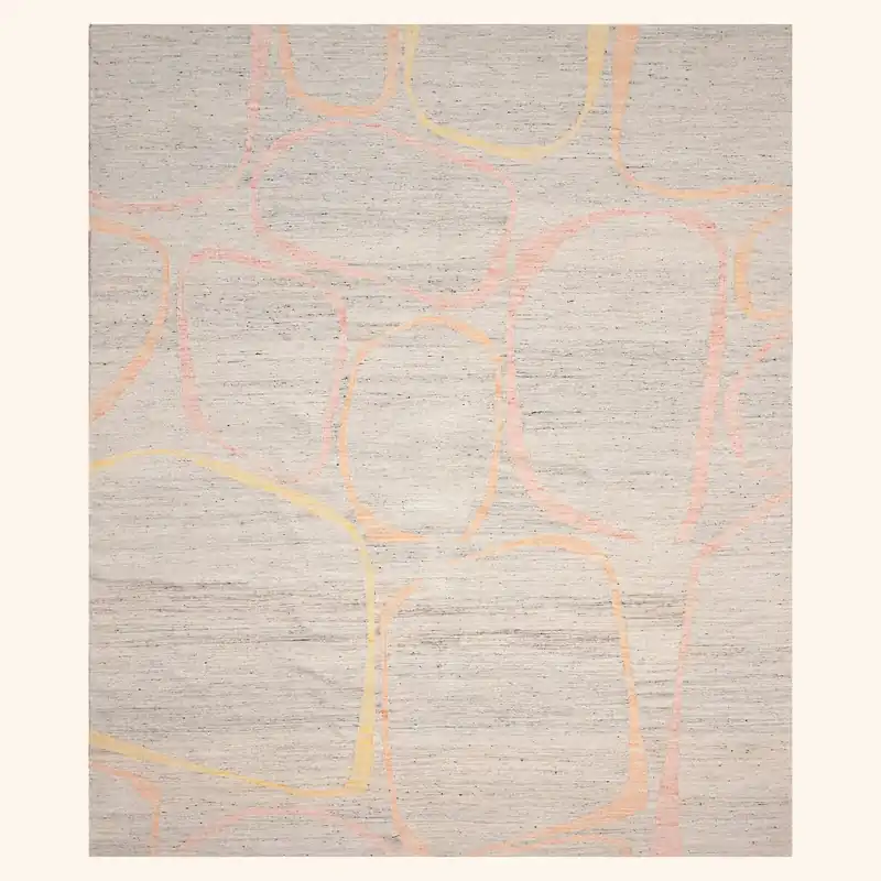 Natural Swedish Inspired Flatweave Art Silk Rug - 6' x 9'