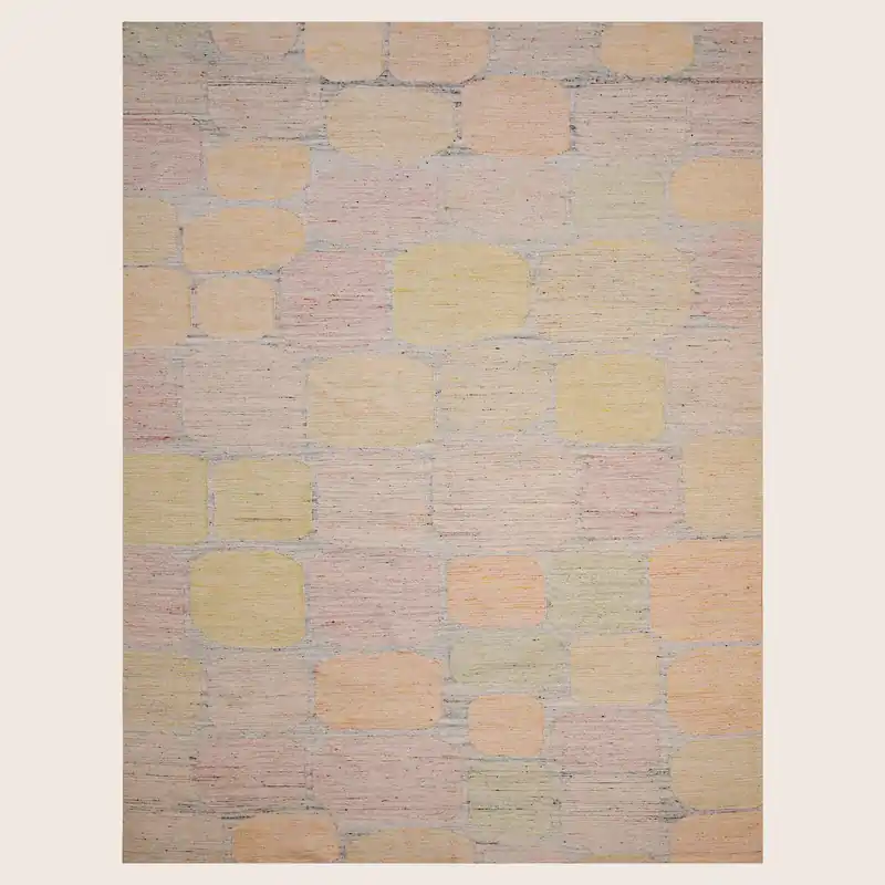Multicolored Swedish Inspired Flatweave Art Silk Rug - 8' x 10'