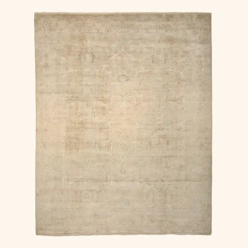 Cream Antique Revival Silk Rug - 8' x 10'