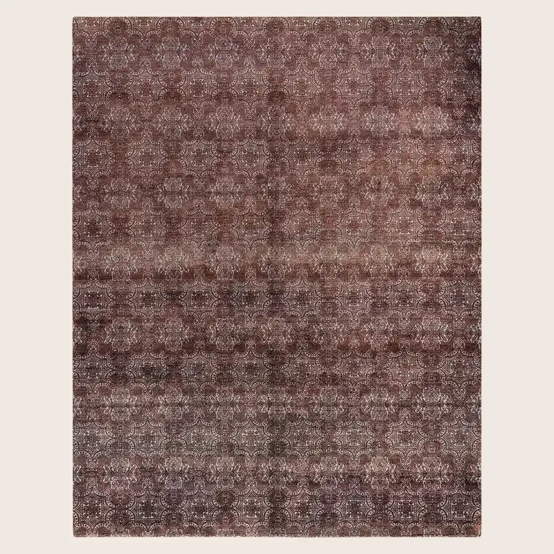 Beige Transitional Wool Rug - 8'2" x 10'2"