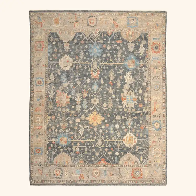 Blue Antique Revival Wool Rug - 8' x 10'