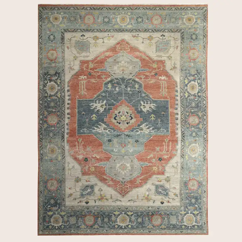 Multicolored Antique Revival Wool Rug - Rupesh Kumar & Sons