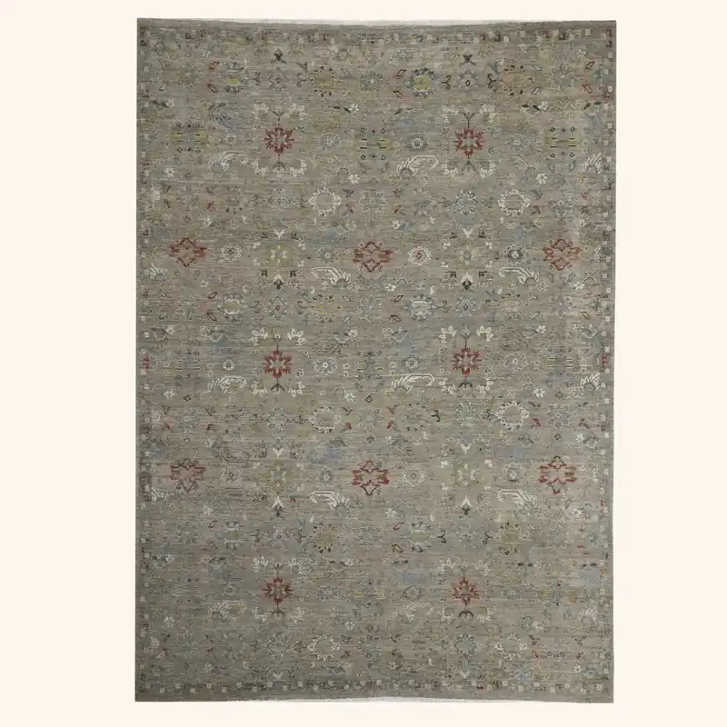 Ivory Antique Revival Wool Rug - Rupesh Kumar & Sons