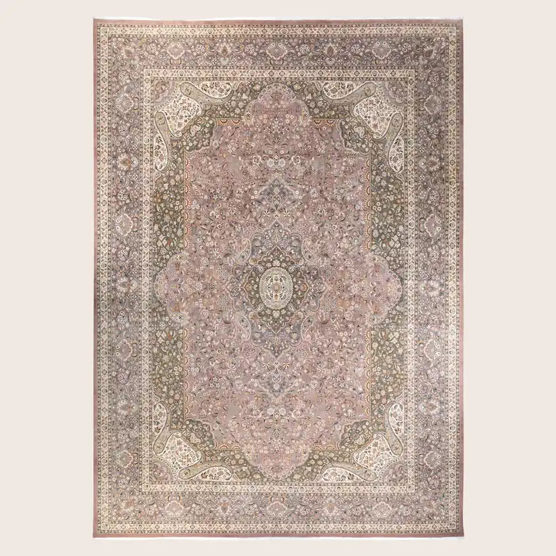 Beige Traditional Wool Rug - 12' x 17'9"