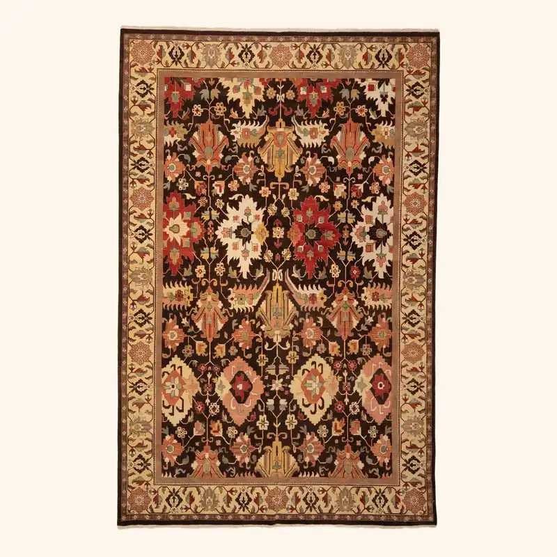 Red Traditional Wool Rug - 6' x 9'