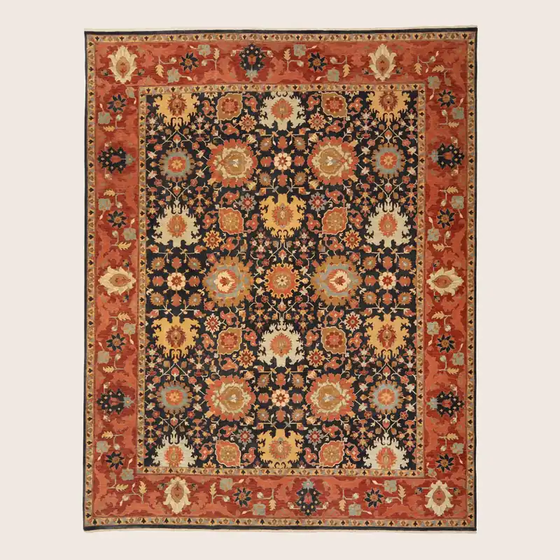 Red Traditional Wool Rug - 8' x 10'