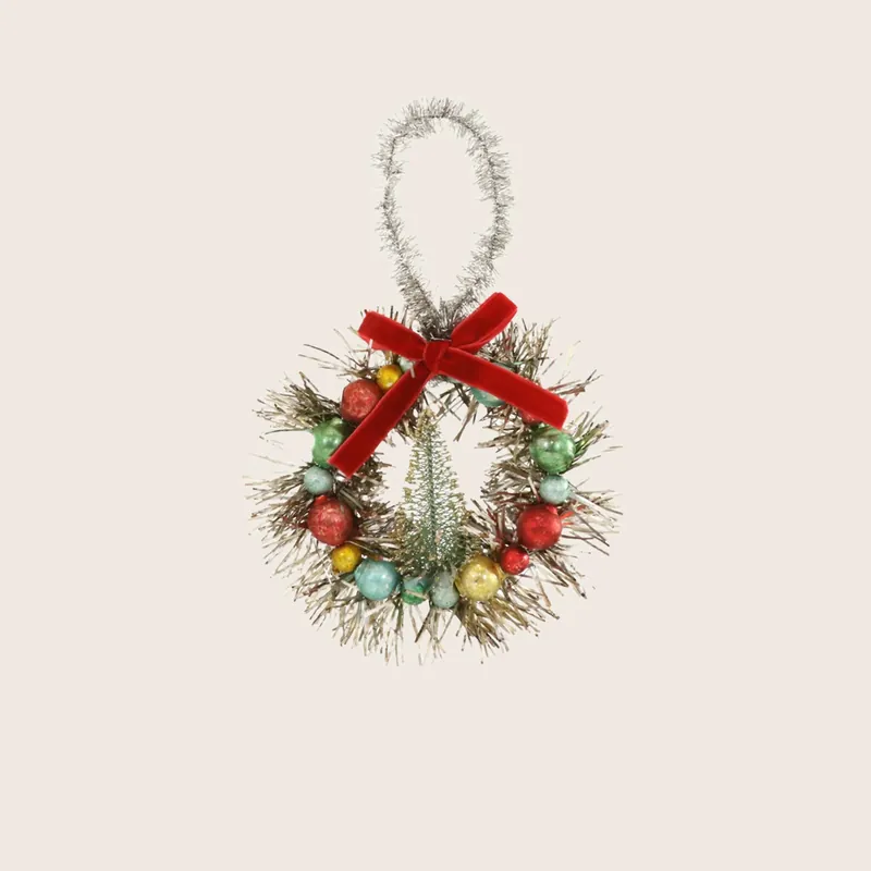 Red Vintage Wreath Ornament - Cody Foster & Co. Inc