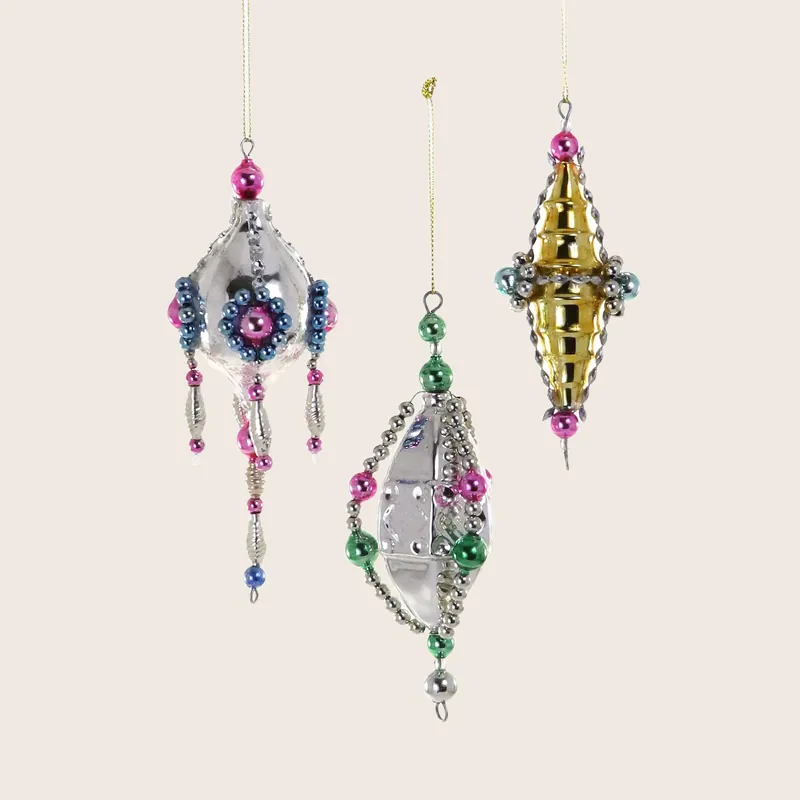Beaded Whimsy Droplet Ornament - Cody Foster & Co. Inc