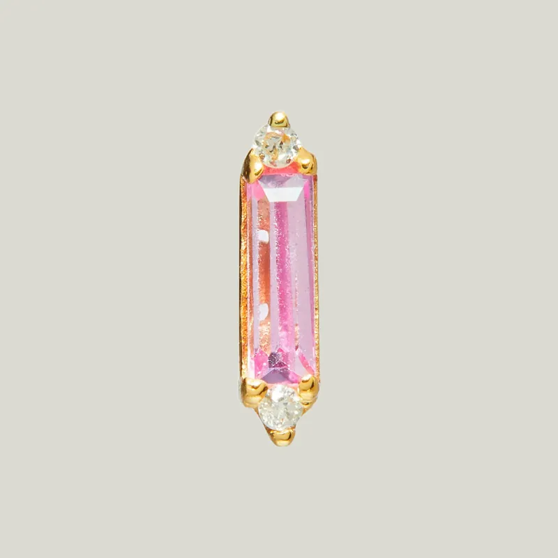 Dazzle Stud with Pink Sapphire - Scosha (Consigned)