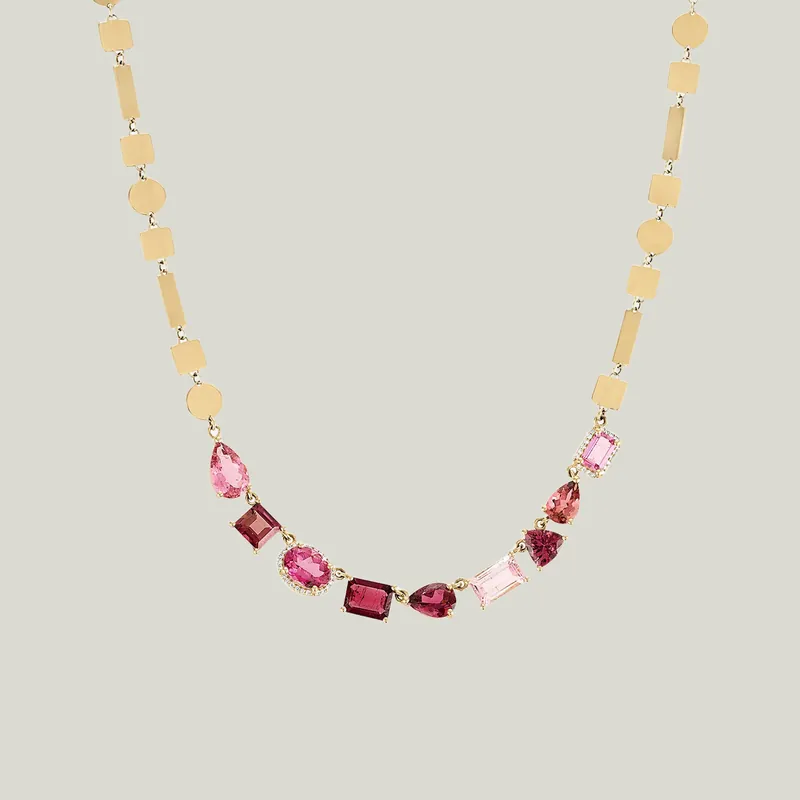 Pink Rock Candy Shine Necklace - Eden Presley (Consigned)