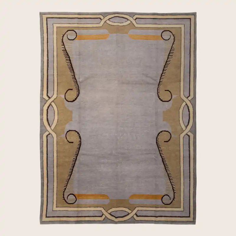 Beige Grey Traditional Wool Rug - 9'1" x 11'10"