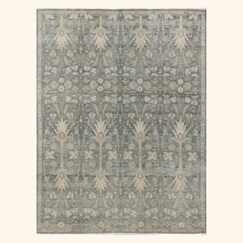 Grey Antique Revival Wool Rug - 8' x 10'