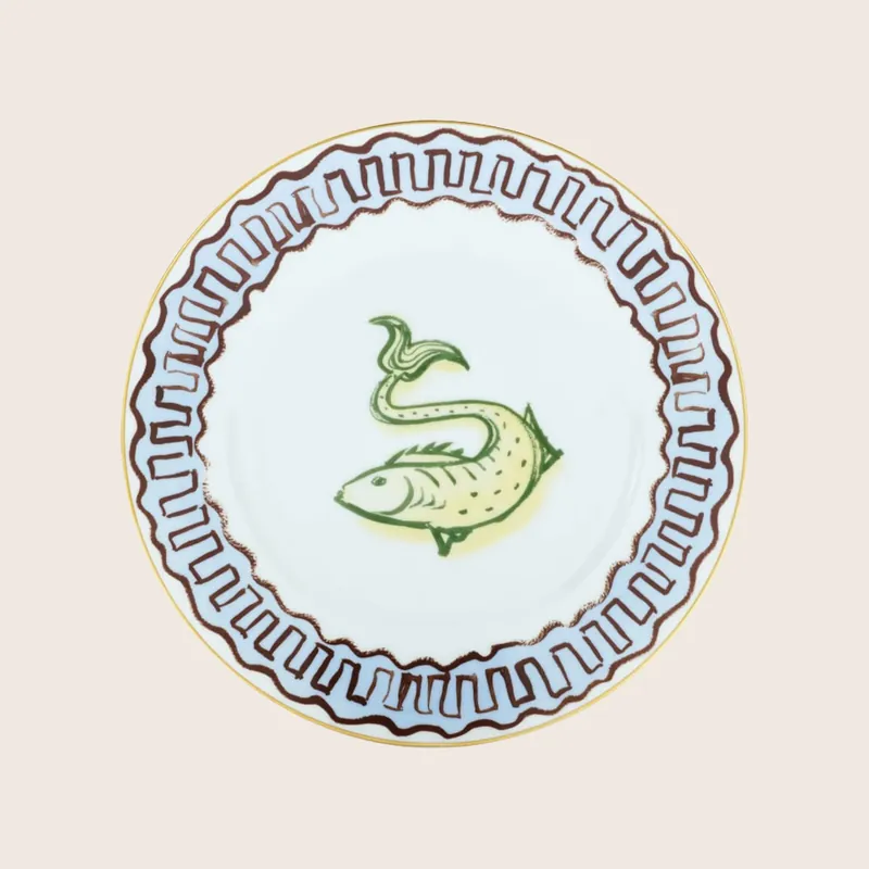 Il Viaggio di Nettuno Flat Dessert Plate - Ginori 1735