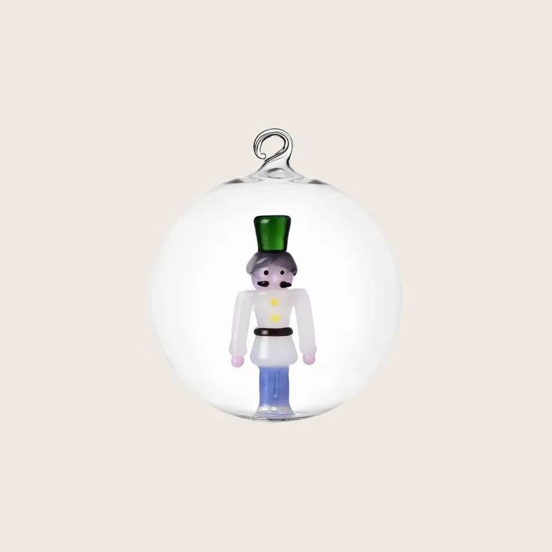 Nutcracker Christmas Ball Ornament - Rosenthal Sambonet USA Ltd