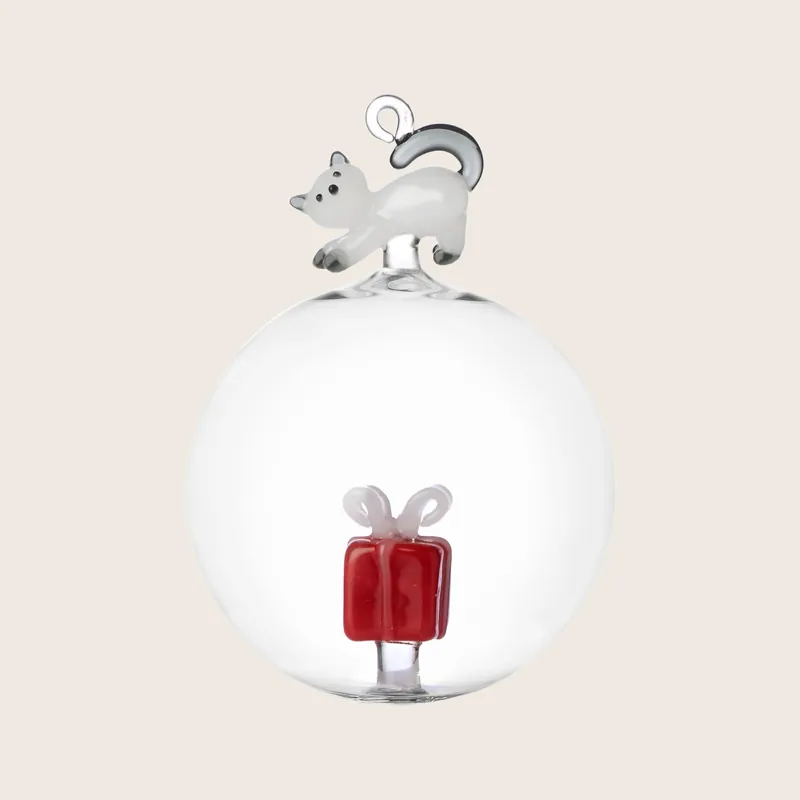 Tabby Cat Christmas Ball Ornament - Rosenthal Sambonet USA Ltd