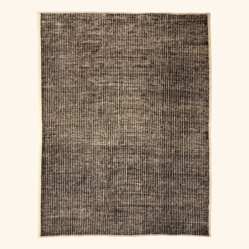 Black Zameen Transitional Wool Rug - 9'5" x 11'9"