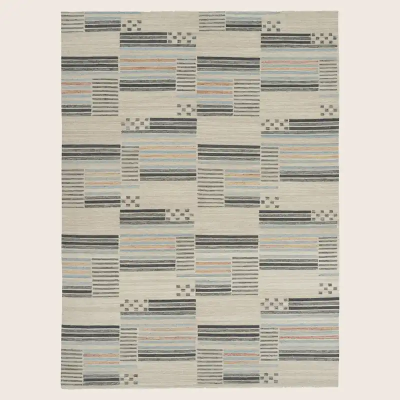 Multicolored Wool Kilim Rug - 10' x 14'