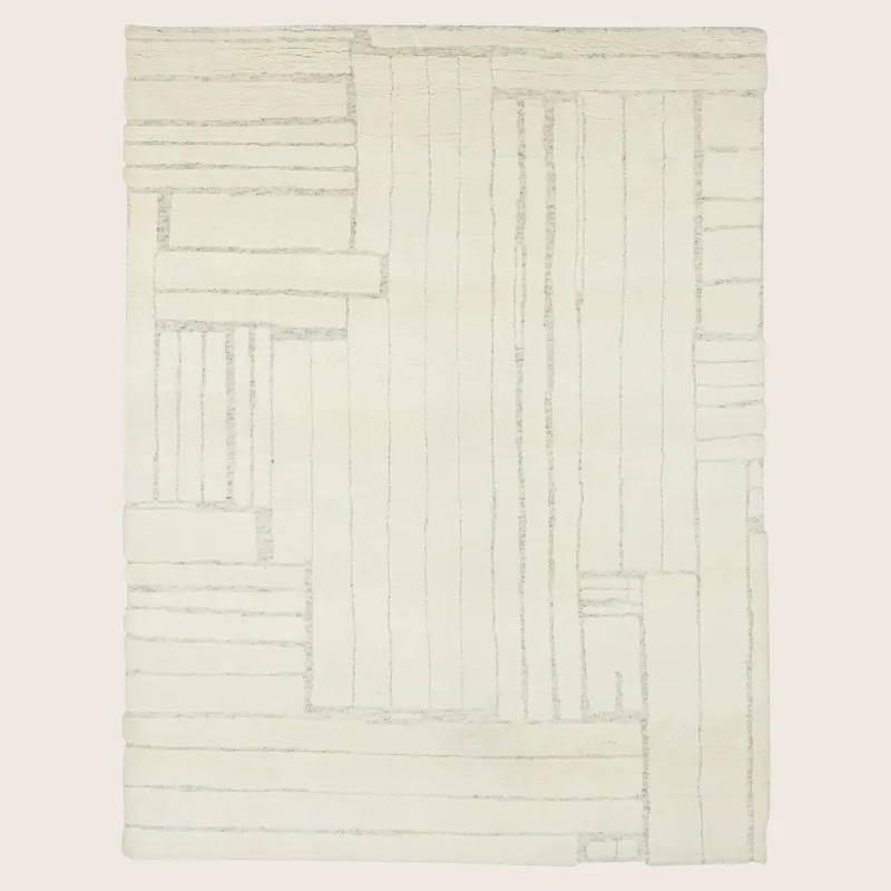 Ivory Moroccan Wool Rug - Khanna Carpet Collection