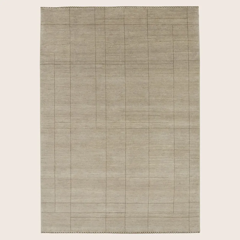 Brown Contemporary Wool Rug - 8'2" x 11'6"