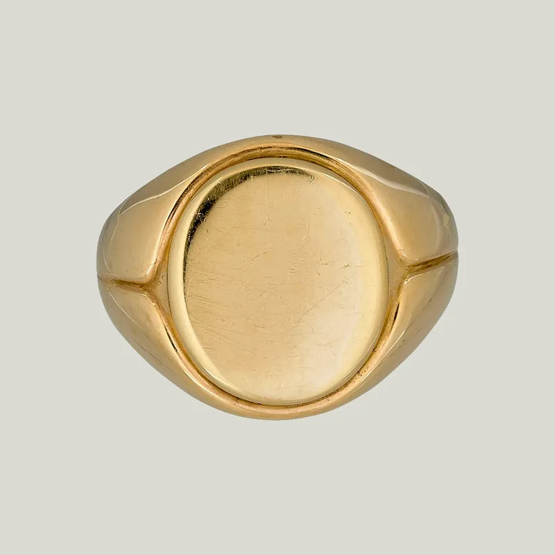 Tiffany & Co. Vintage 14KYG Signet Ring - Odeon Collection (Leased)