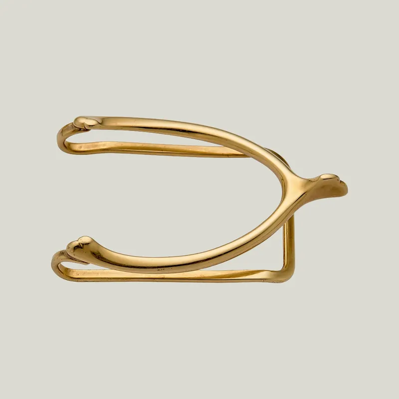 Tiffany & Co. Vintage 14KYG Wishbone Money Clip - Odeon Collection (Leased)