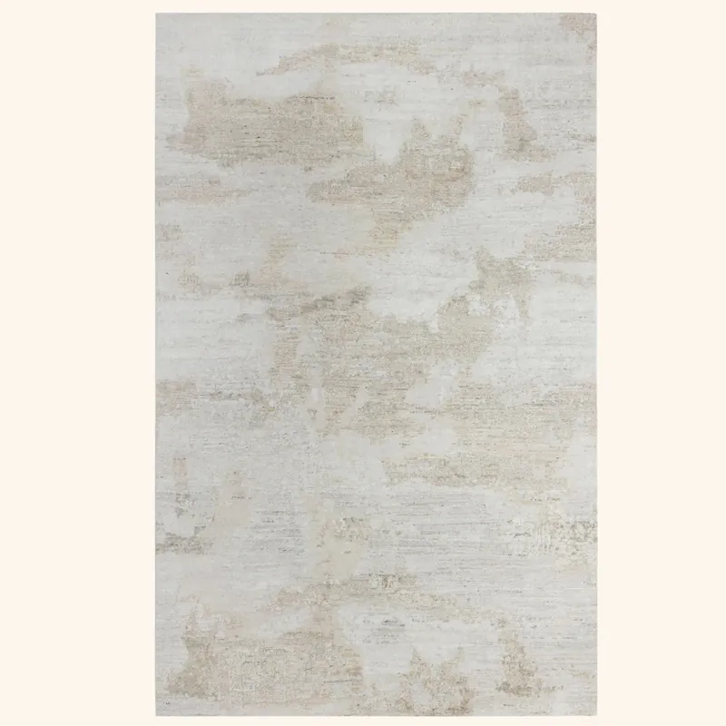 Natural Contemporary Wool Rug - 6' x 9'