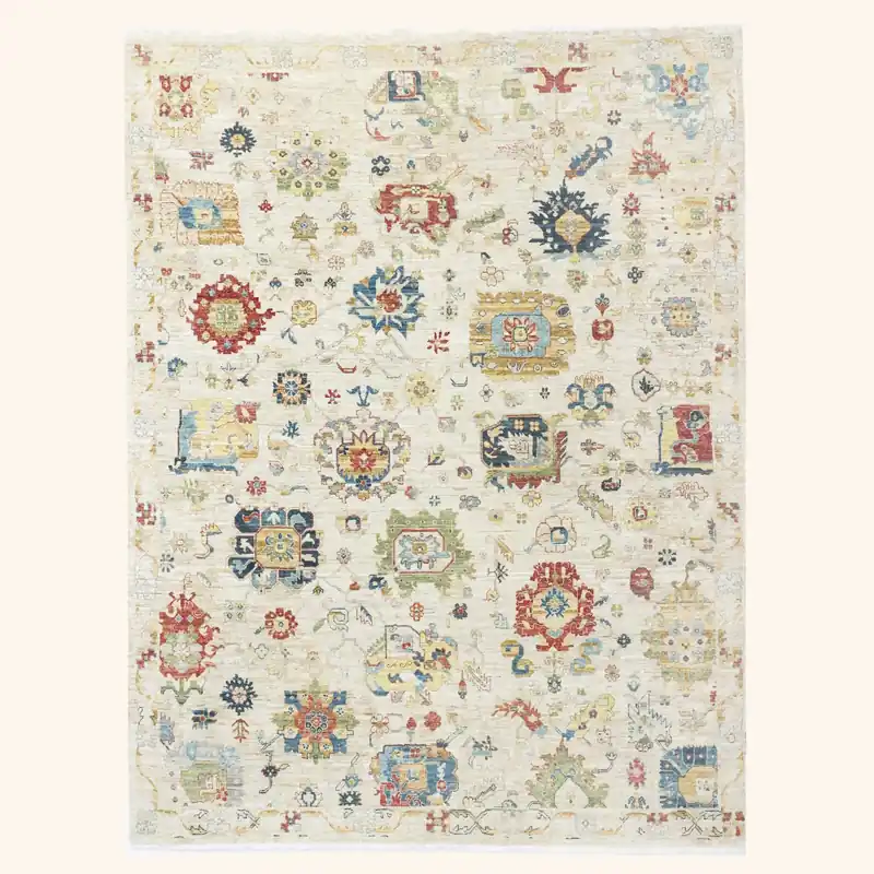 Beige Antique Revival Wool Rug - 8' x 10'
