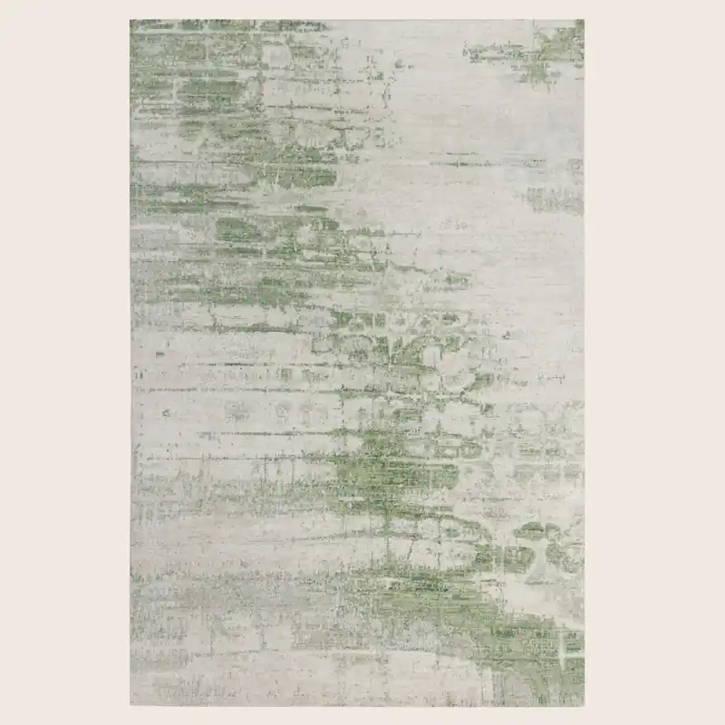 Green Contemporary Wool Rug - 6' x 9'